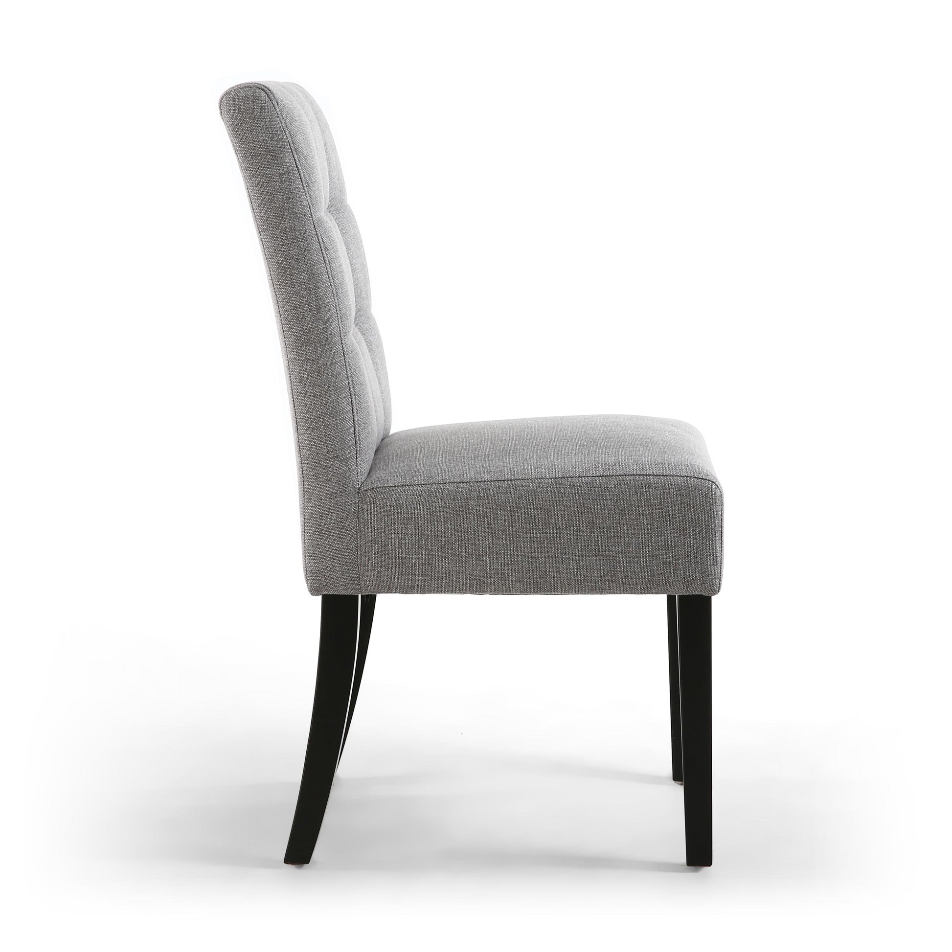 Moseley Linen Effect Silver Grey in Black Legs - Blythe Living