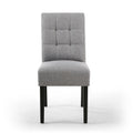 Moseley Linen Effect Silver Grey in Black Legs - Blythe Living