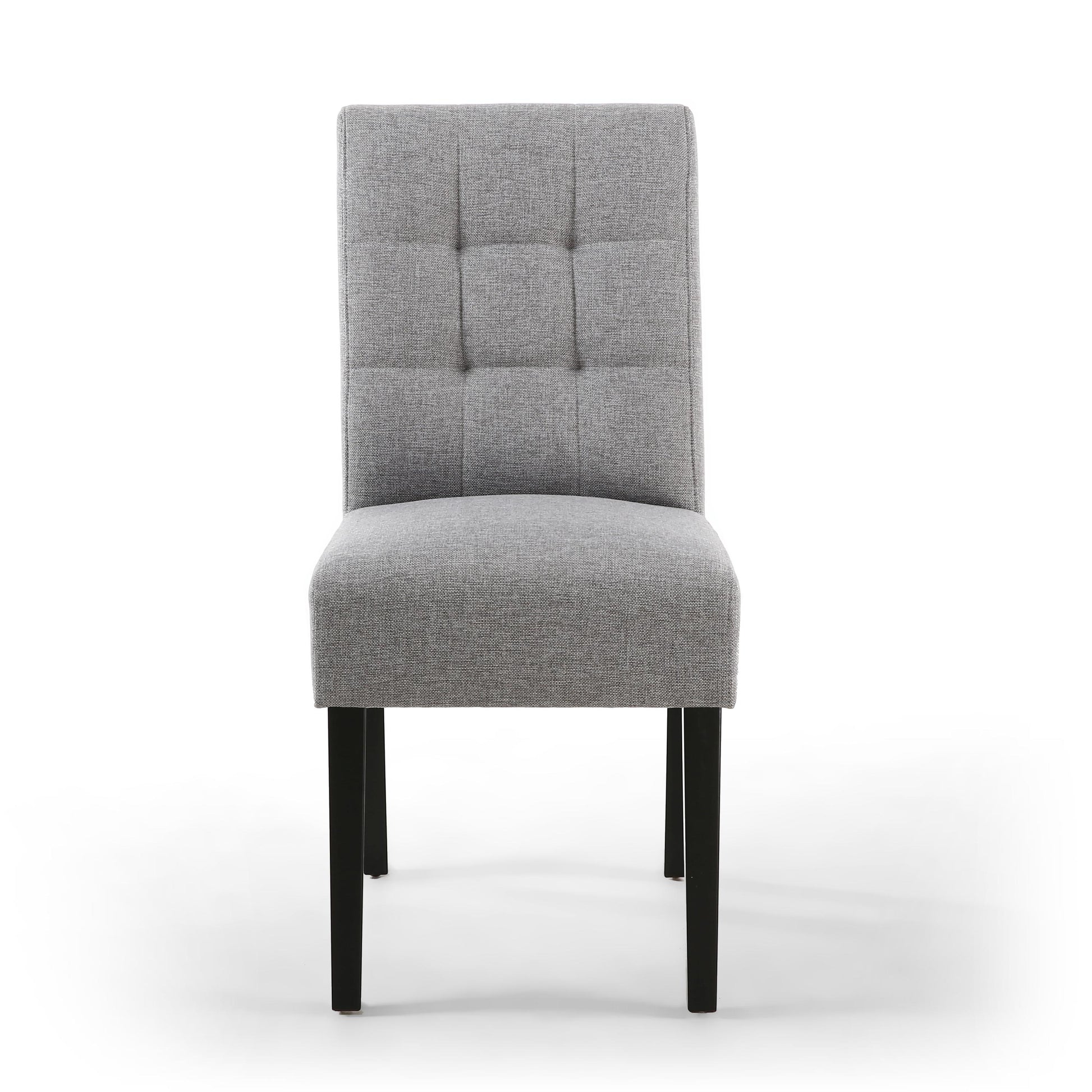 Moseley Linen Effect Silver Grey in Black Legs - Blythe Living