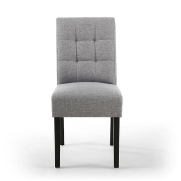 Moseley Linen Effect Silver Grey in Black Legs - Blythe Living