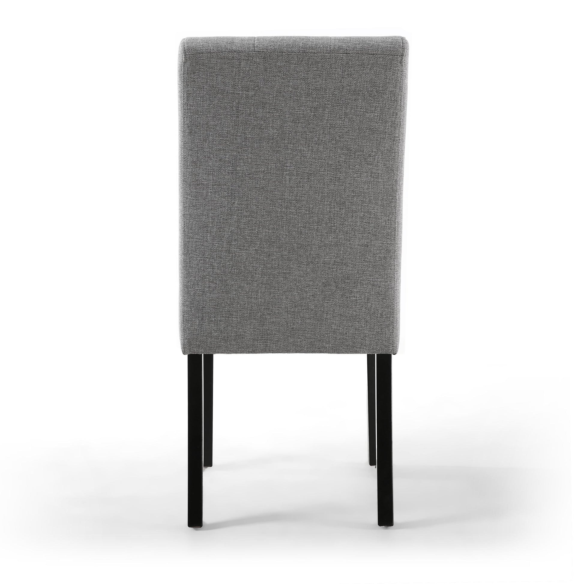 Moseley Linen Effect Silver Grey in Black Legs - Blythe Living