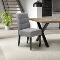 Moseley Linen Effect Silver Grey in Black Legs - Blythe Living