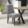 Moseley Linen Effect Silver Grey in Black Legs - Blythe Living