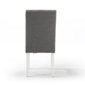 Moseley Linen Effect Silver Grey in White Legs - Blythe Living