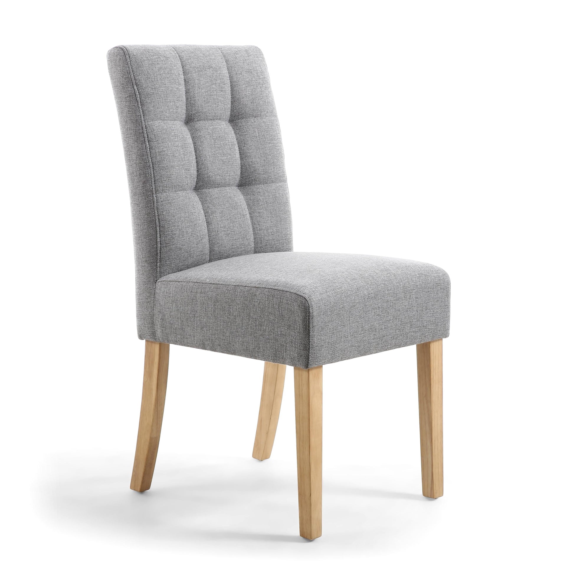 Moseley Linen Effect Silver Grey in Natural Legs - Blythe Living