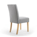 Moseley Linen Effect Silver Grey in Natural Legs - Blythe Living