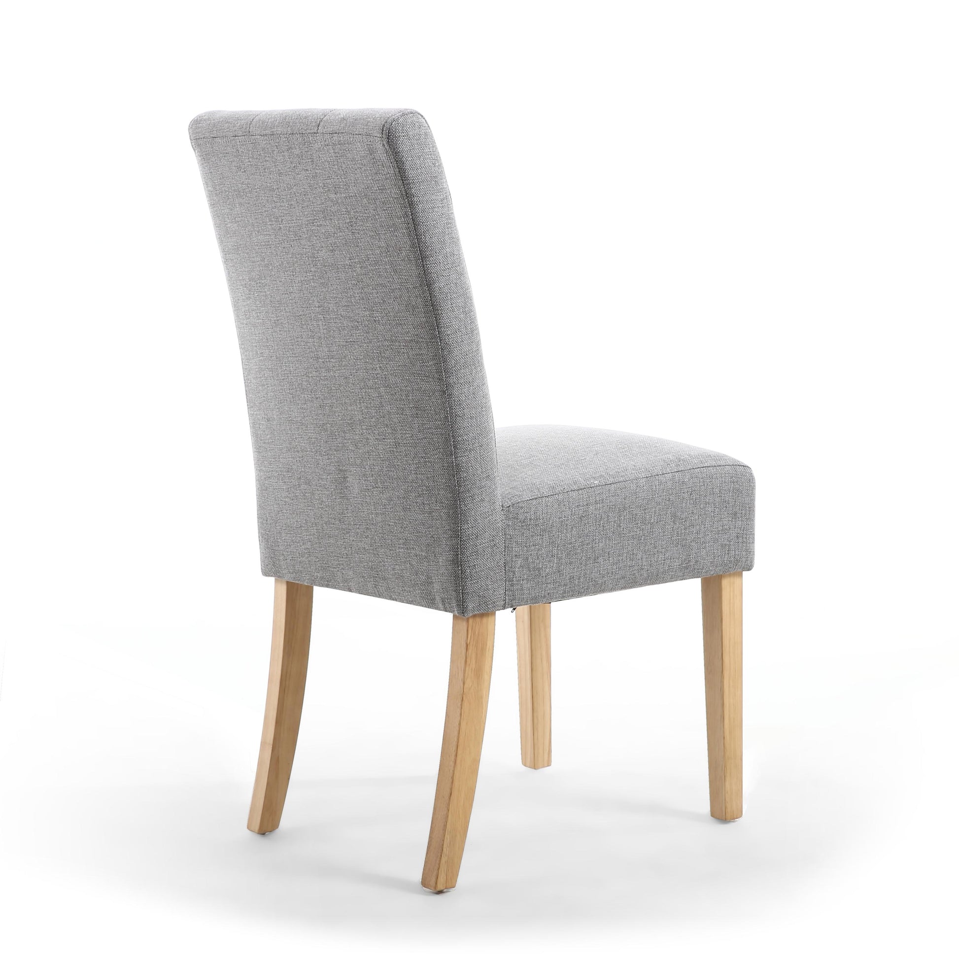 Moseley Linen Effect Silver Grey in Natural Legs - Blythe Living