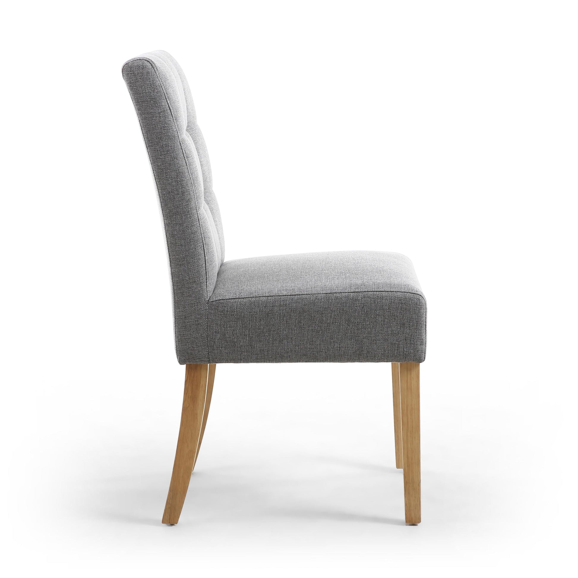 Moseley Linen Effect Silver Grey in Natural Legs - Blythe Living