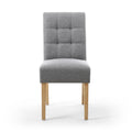 Moseley Linen Effect Silver Grey in Natural Legs - Blythe Living