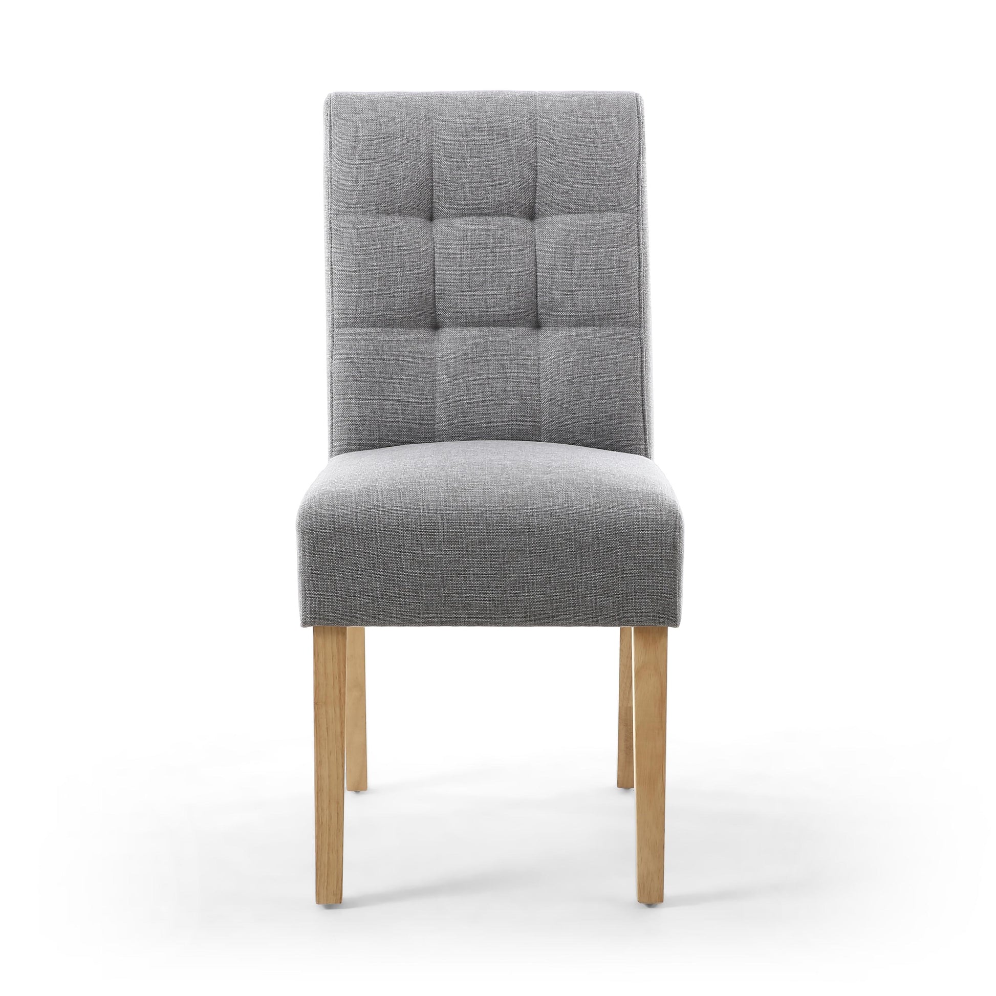Moseley Linen Effect Silver Grey in Natural Legs - Blythe Living