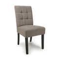 Moseley Flax Effect Light Brown Dining Chair in Black Legs - Blythe Living