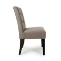 Moseley Flax Effect Light Brown Dining Chair in Black Legs - Blythe Living