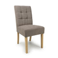 Moseley Flax Effect Light Brown Dining Chair in Walnut Legs - Blythe Living