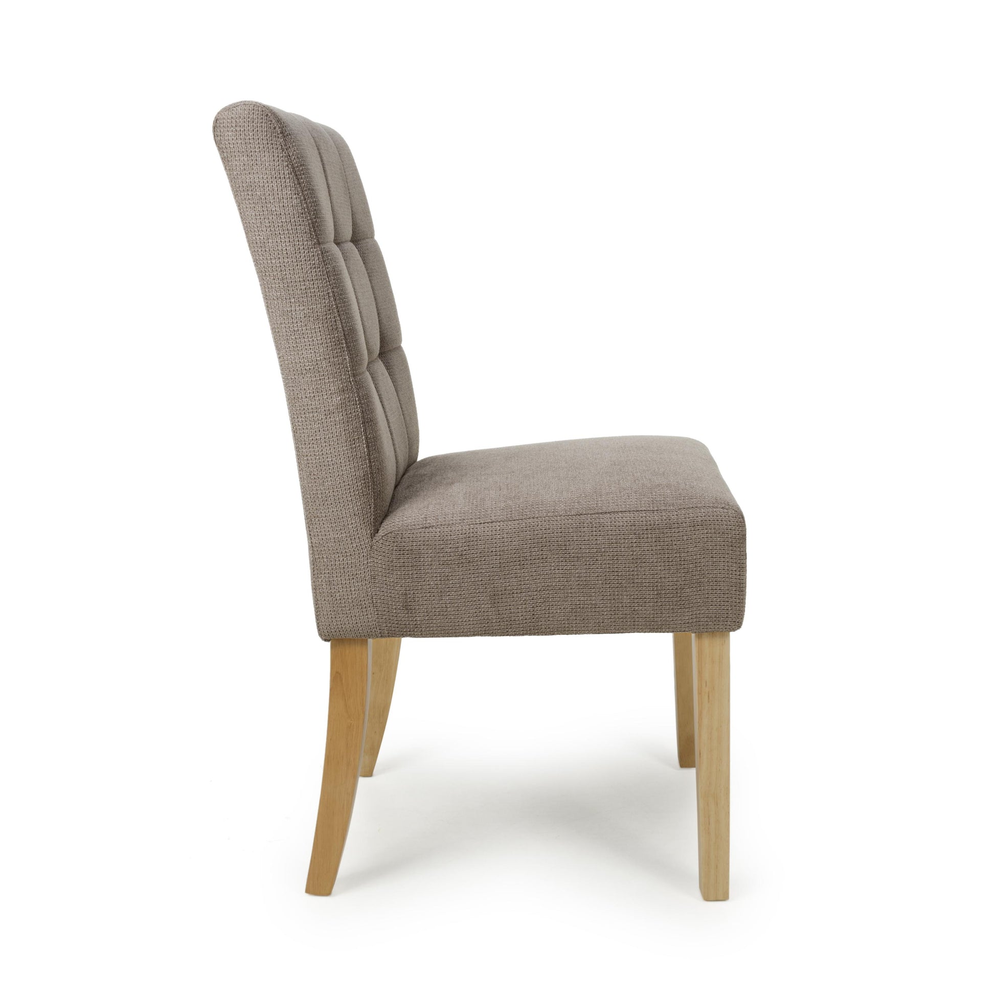 Moseley Flax Effect Light Brown Dining Chair in Walnut Legs - Blythe Living