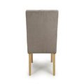 Moseley Flax Effect Light Brown Dining Chair in Walnut Legs - Blythe Living