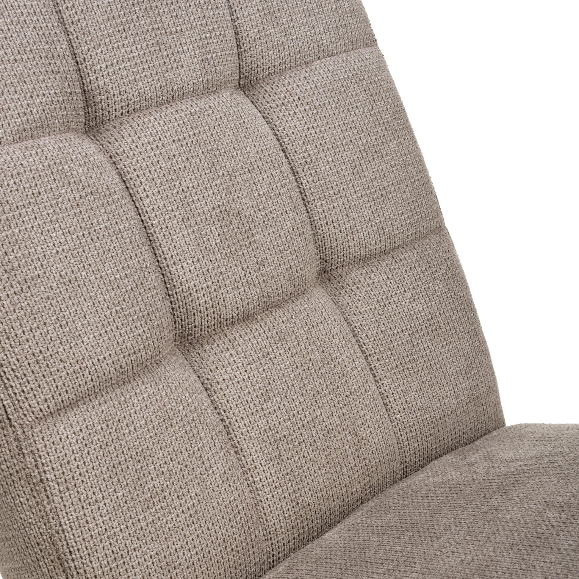Moseley Flax Effect Light Brown Dining Chair in Walnut Legs - Blythe Living