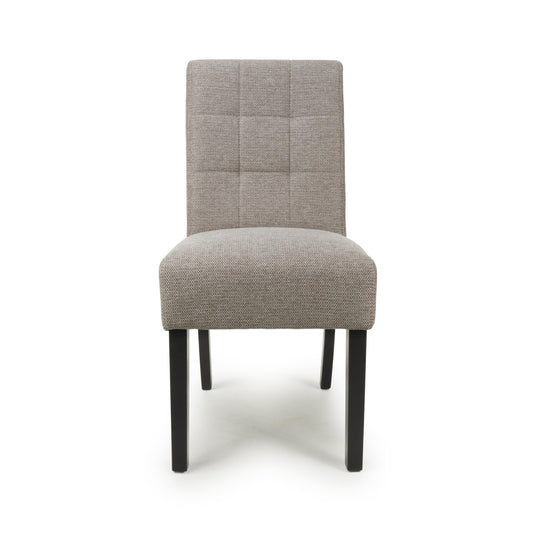 Moseley Weave Mocha Dining Chair in Black Legs - Blythe Living