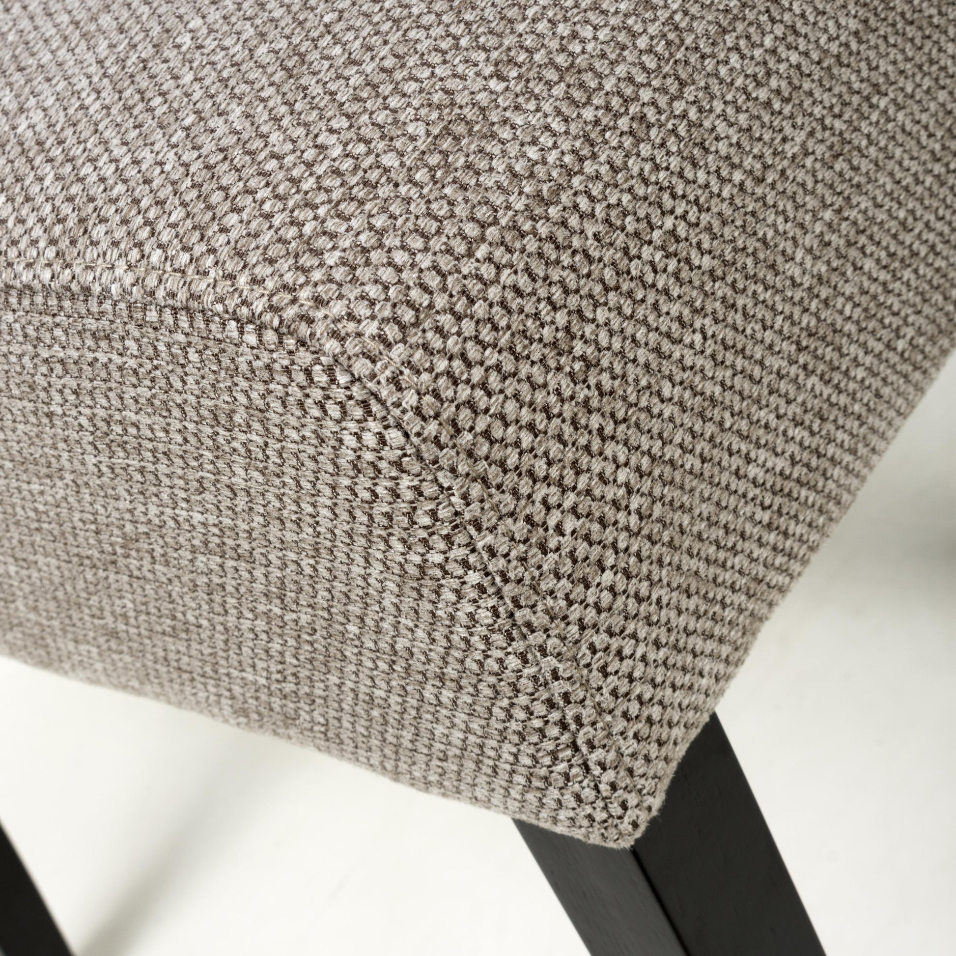 Moseley Weave Mocha Dining Chair in Black Legs - Blythe Living