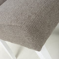 Moseley Weave Mocha Dining Chair in White Legs - Blythe Living