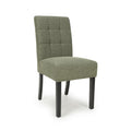 Moseley Weave Green Dining Chair in Black Legs - Blythe Living