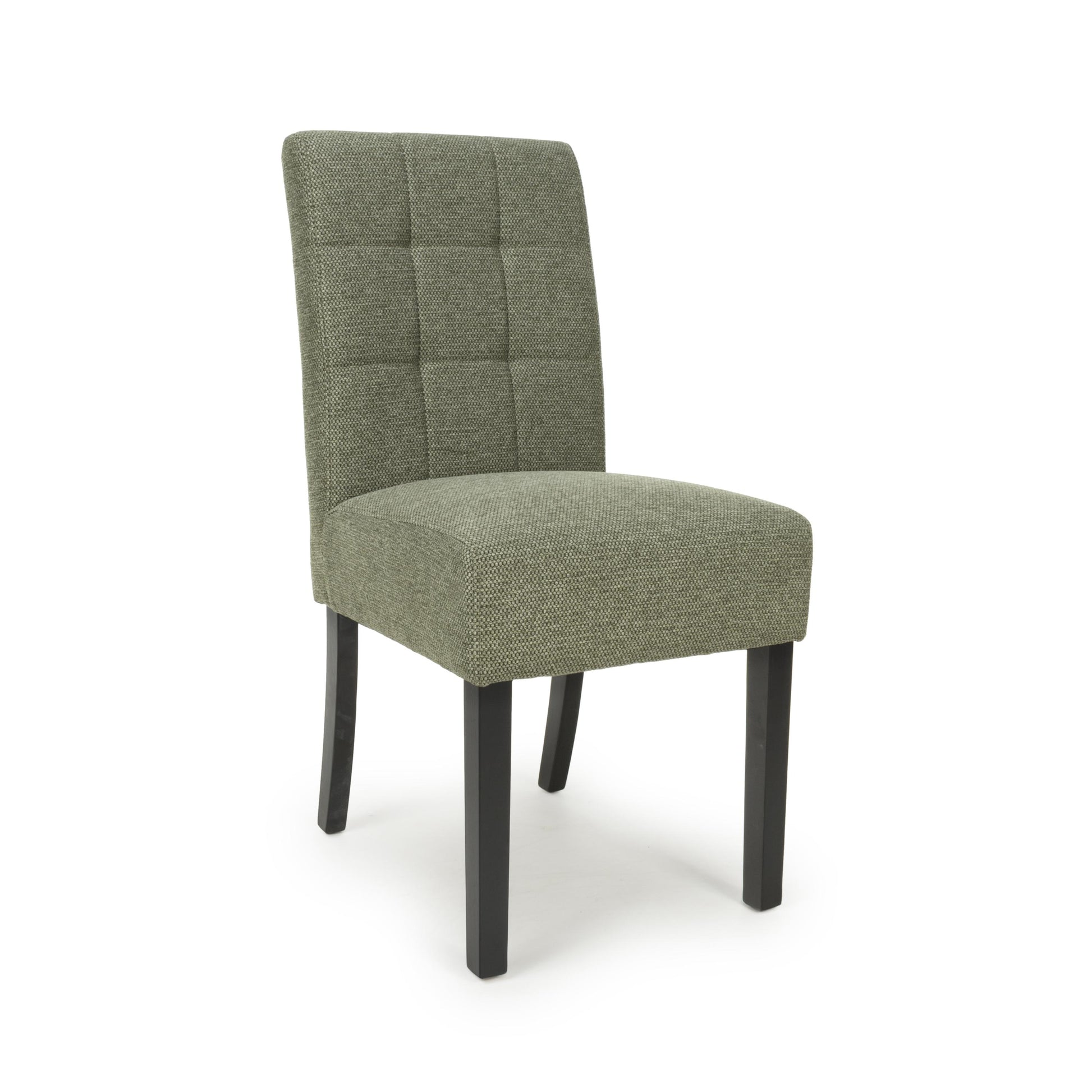 Moseley Weave Green Dining Chair in Black Legs - Blythe Living
