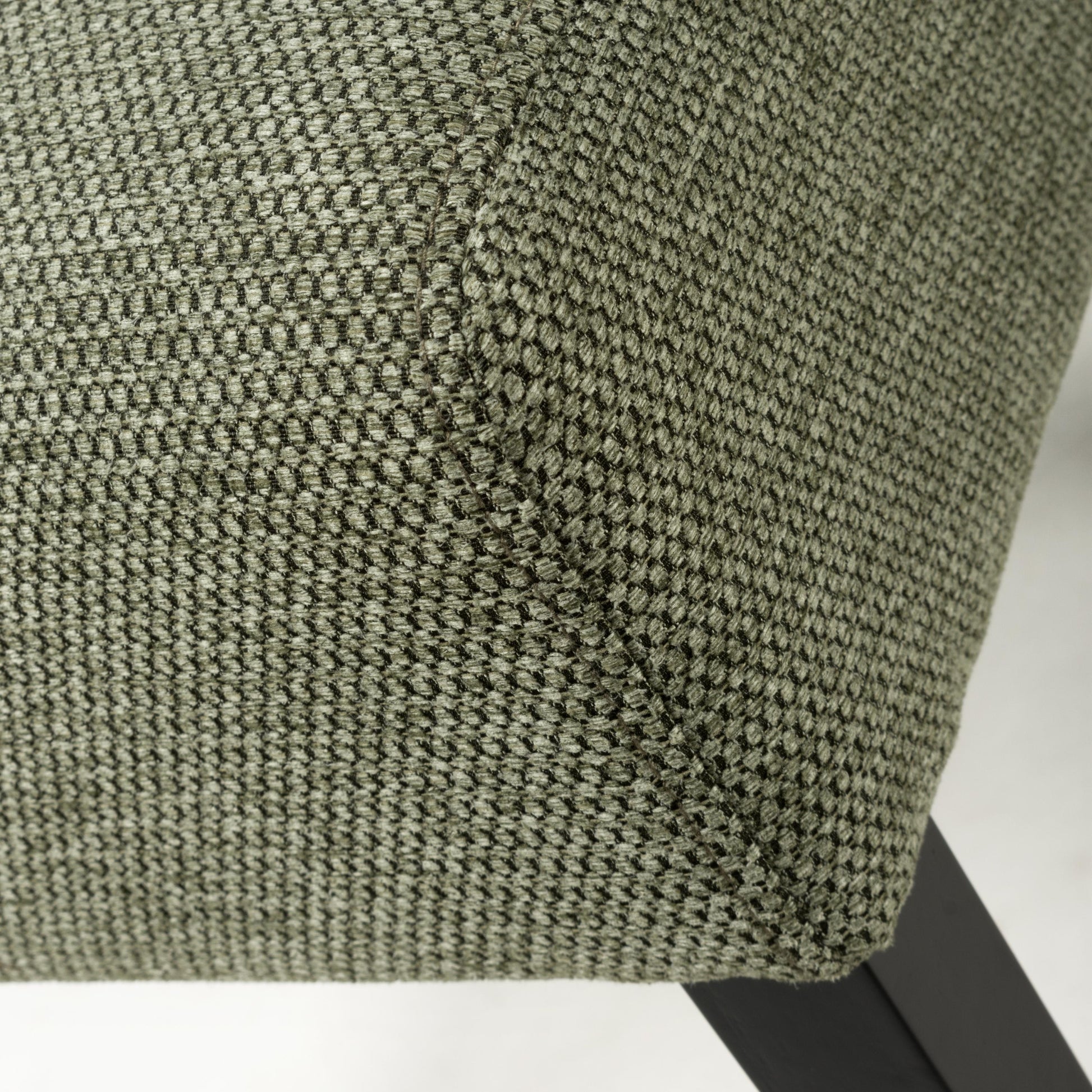 Moseley Weave Green Dining Chair in Black Legs - Blythe Living