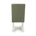 Moseley Weave Green Dining Chair in White Legs - Blythe Living