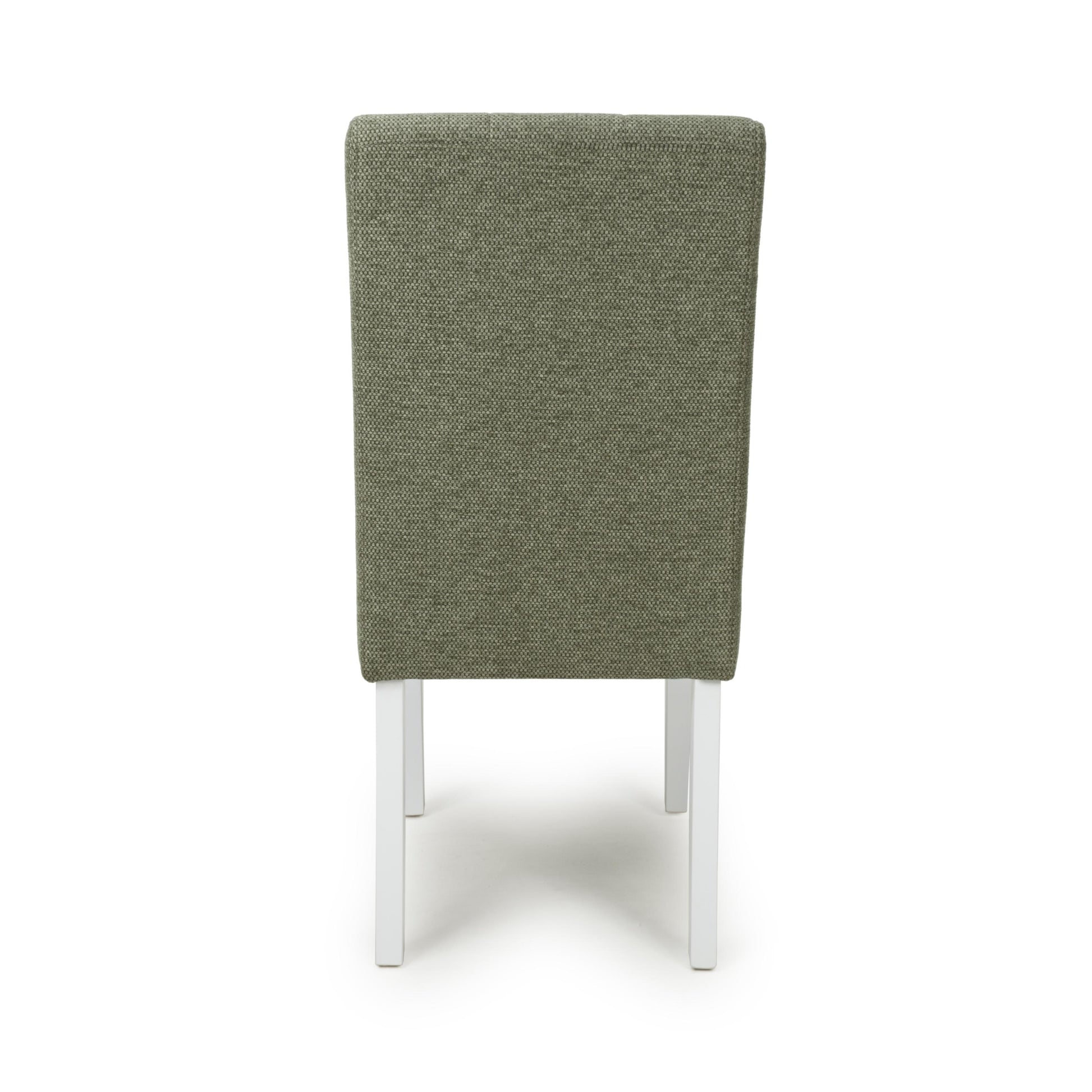 Moseley Weave Green Dining Chair in White Legs - Blythe Living