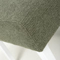 Moseley Weave Green Dining Chair in White Legs - Blythe Living