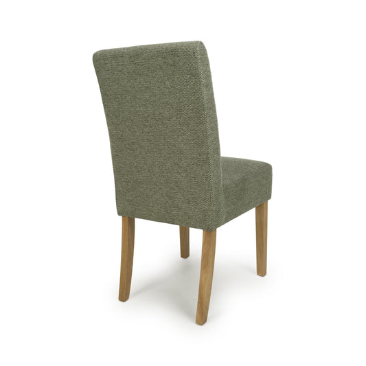 Moseley Weave Green Dining Chair in Natural Legs - Blythe Living