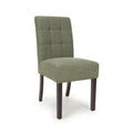 Moseley Weave Green Dining Chair in Walnut Legs - Blythe Living