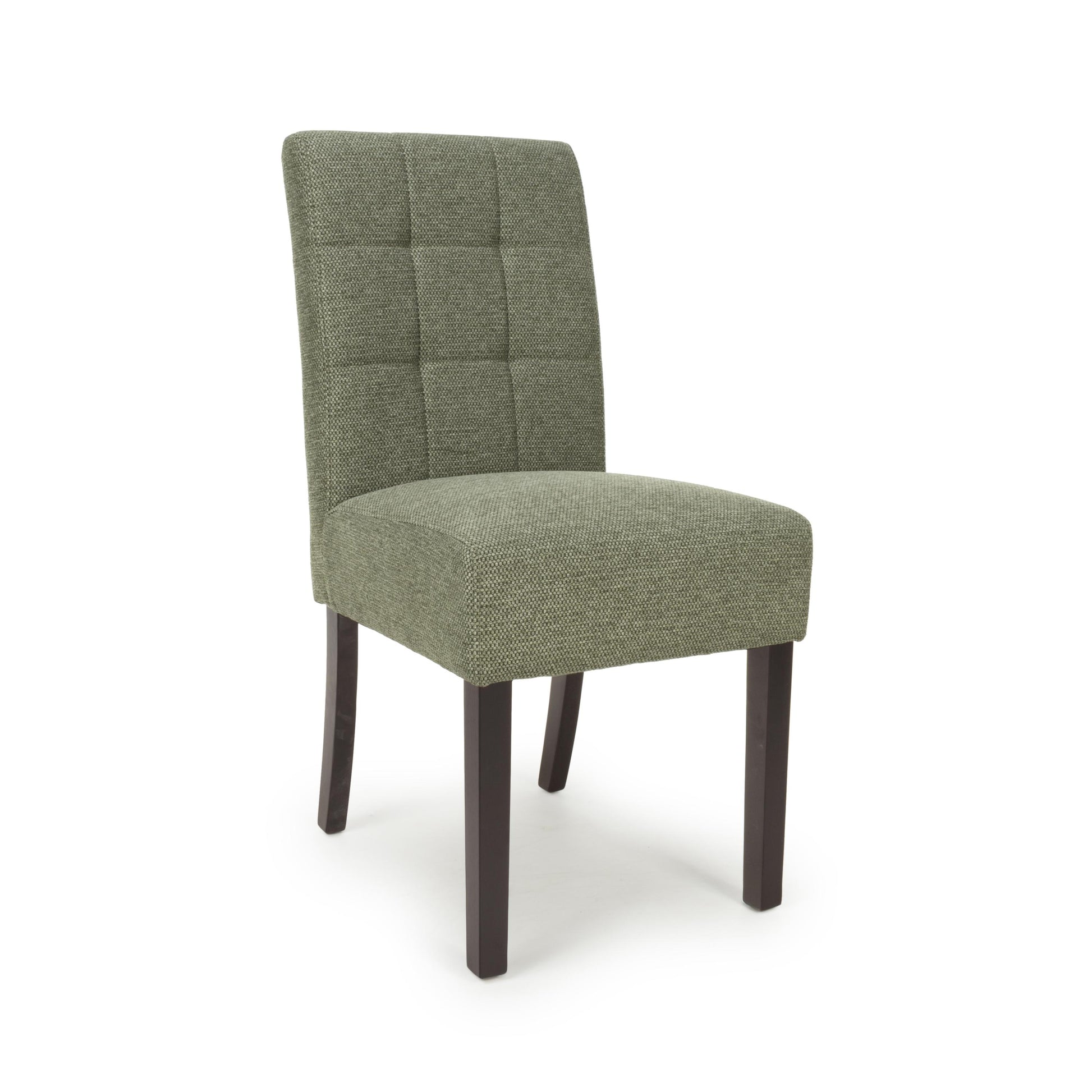 Moseley Weave Green Dining Chair in Walnut Legs - Blythe Living