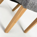 Karta Scroll Back Tweed Grey Dining Chair - Blythe Living