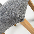 Karta Scroll Back Tweed Grey Dining Chair - Blythe Living