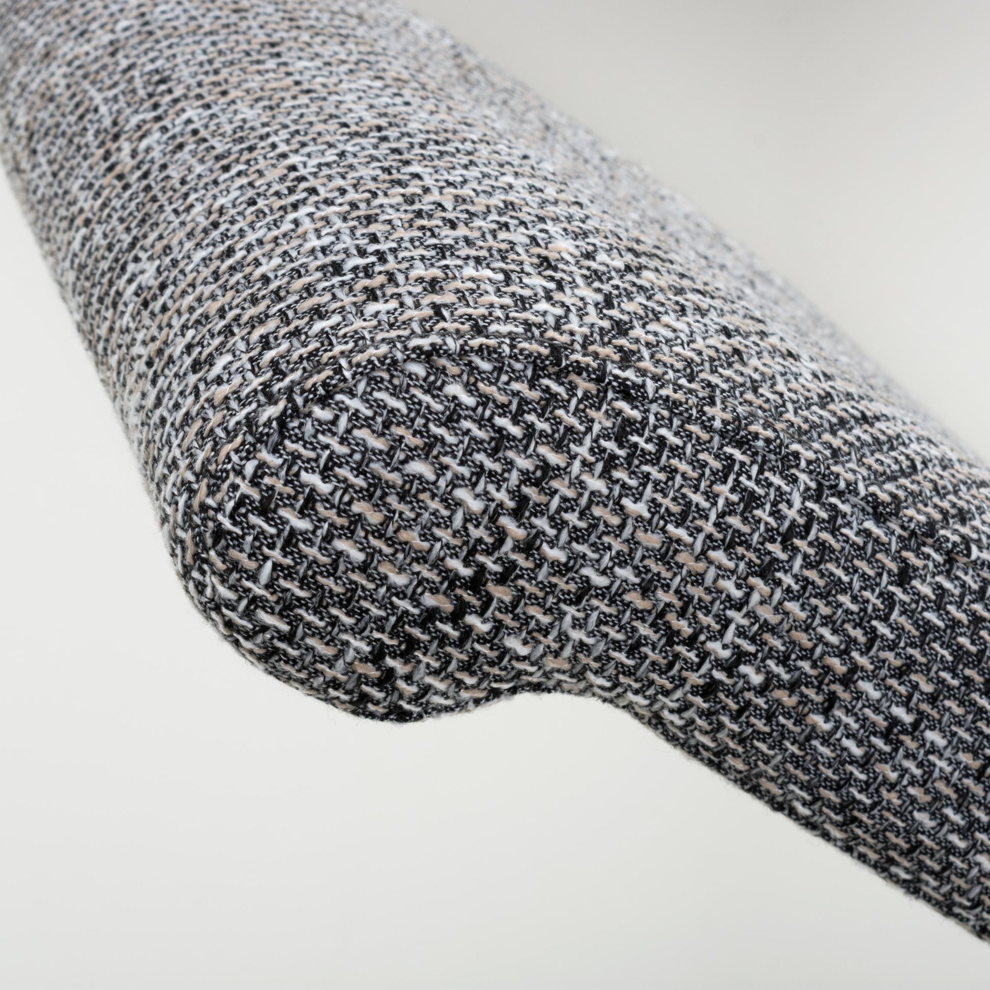 Karta Scroll Back Tweed Grey Dining Chair - Blythe Living