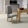 Karta Scroll Back Tweed Grey Dining Chair - Blythe Living