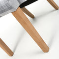 Karta Scroll Back Check Grey Dining Chair - Blythe Living