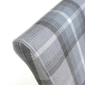 Karta Scroll Back Check Grey Dining Chair - Blythe Living
