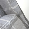 Karta Scroll Back Check Grey Dining Chair - Blythe Living
