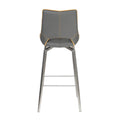 Mako Swivel Leather Effect Graphite Grey Bar Chair - Blythe Living