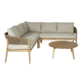 Maze - Porto Rope Weave Corner Sofa Set with Pair of Round Coffee Tables - Blythe Living