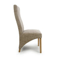 Baxter Wave Back Tweed Oatmeal Dining Chair - Blythe Living