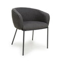 Lola Boucle Grey Dining Chair - Blythe Living