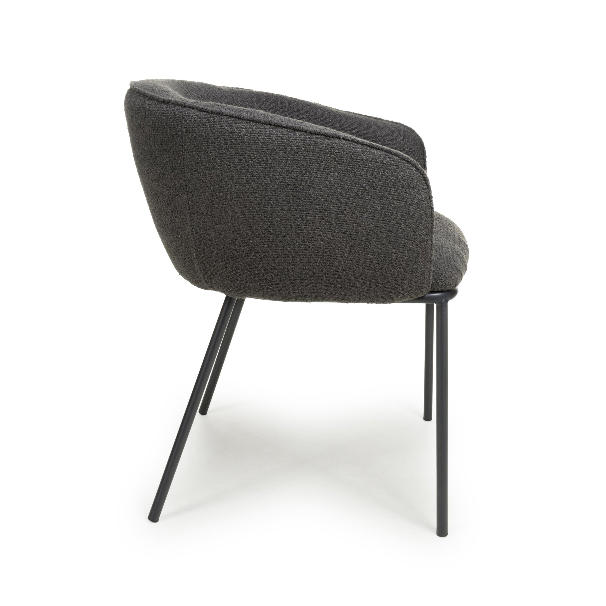 Lola Boucle Grey Dining Chair - Blythe Living