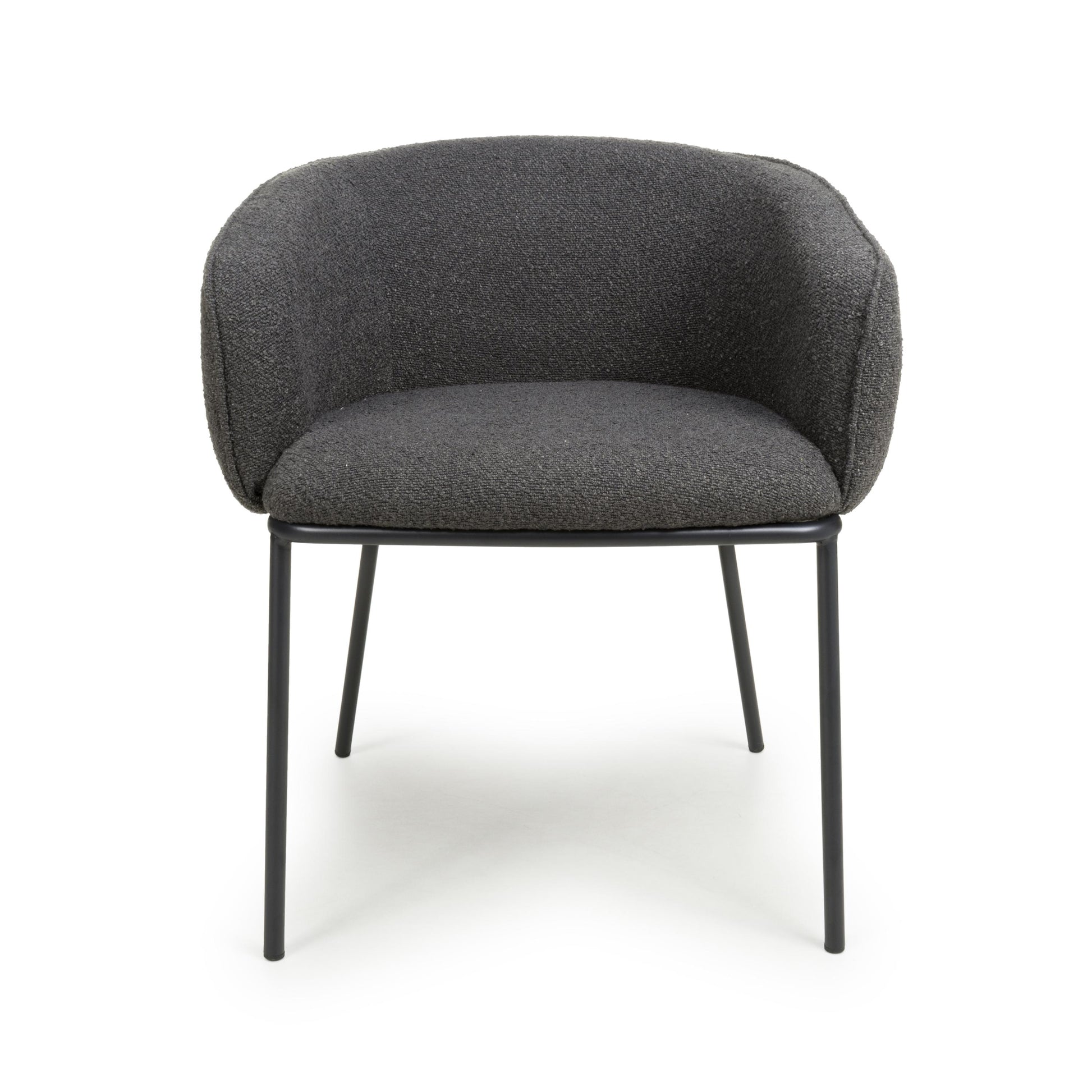Lola Boucle Grey Dining Chair - Blythe Living