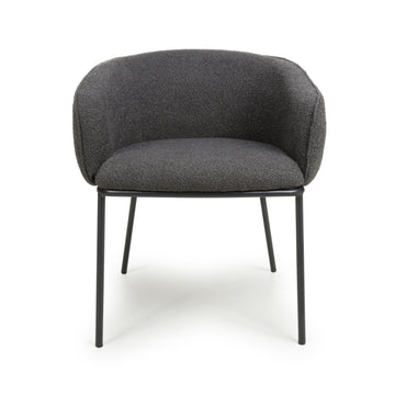 Lola Boucle Grey Dining Chair - Blythe Living