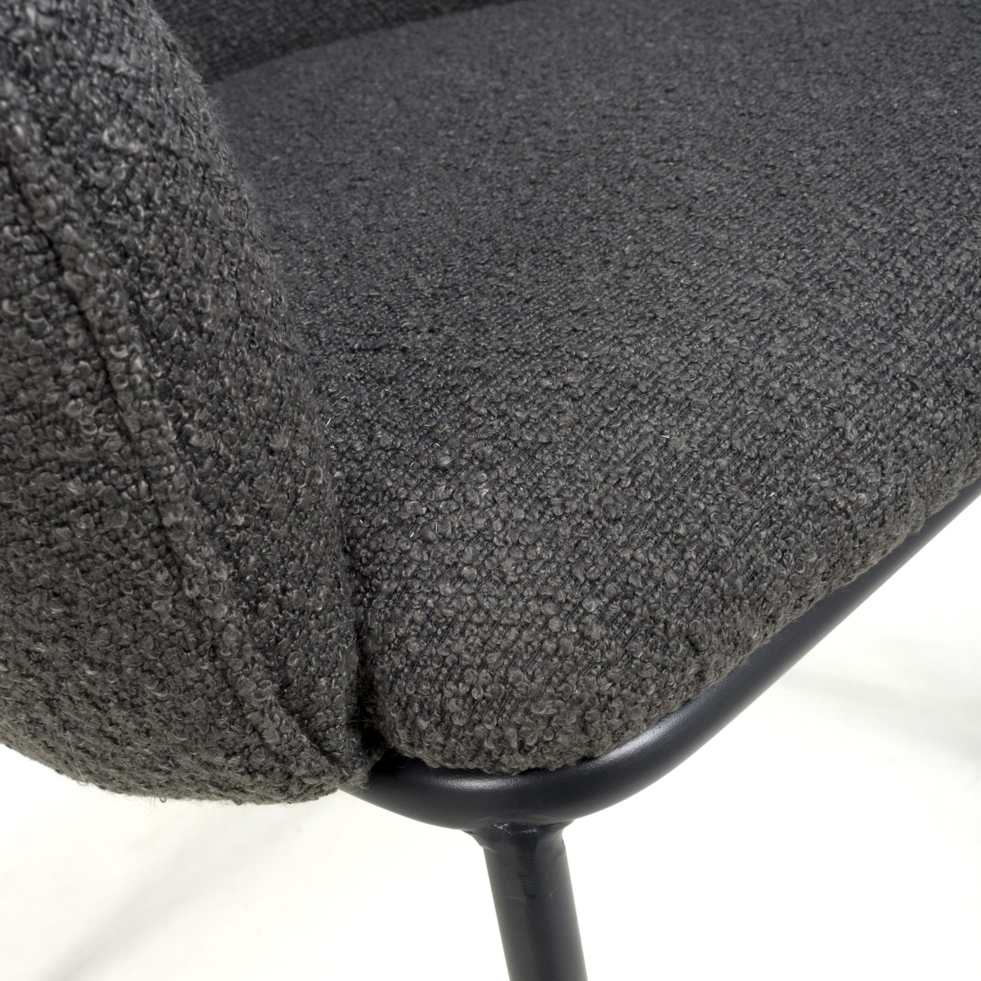 Lola Boucle Grey Dining Chair - Blythe Living