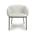 Lola Boucle White Dining Chair - Blythe Living