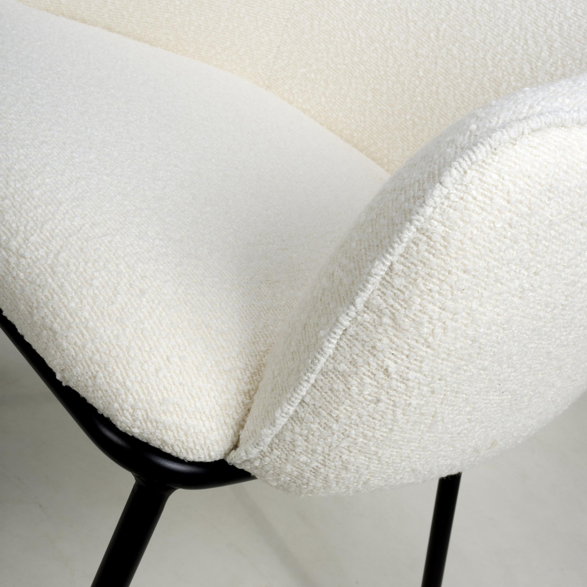 Lola Boucle White Dining Chair - Blythe Living