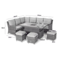 Maze - Winchester Corner Rattan Dining Set with Ice Bucket & Rising Table - Blythe Living
